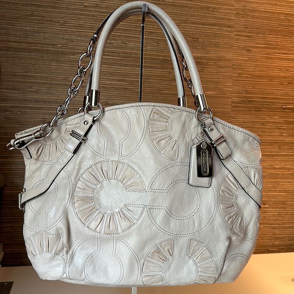 Coach Madison embellished, leather satchel